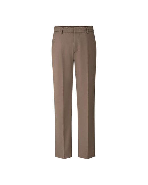 Bogner Brown Pleated Trousers Marcus for men