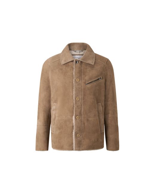Bogner Brown Liron Lambskin Leather Jacket for men