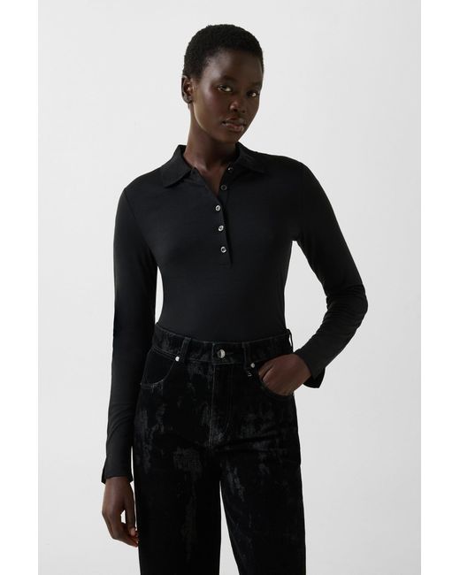 Bogner Black Whoopy Polo Long-Sleeved Top For