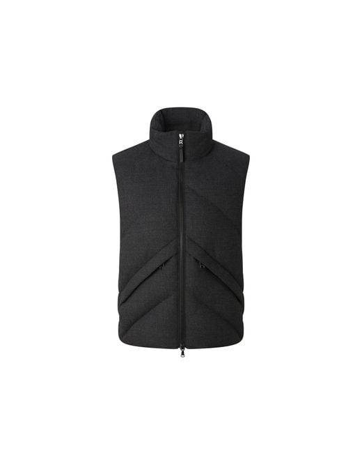 Bogner Black Kendo Virgin Wool Down Vest for men