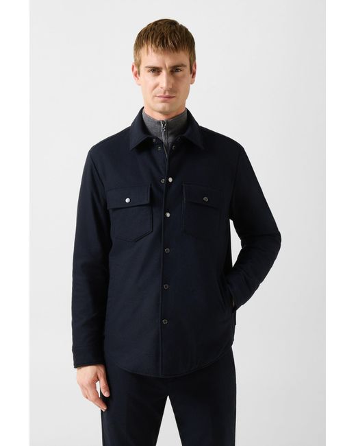 Bogner Blue Olli Wool Mix Shirt Jacket for men