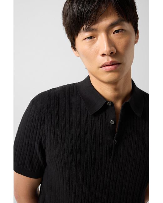 Bogner Black Tobias Knitted Polo Shirt For for men