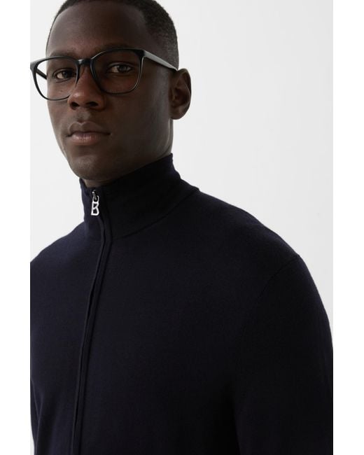 Bogner Blue Knit Jacket Oscar for men