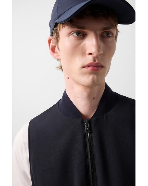 Bogner Blue Virgin Wool Waistcoat Jeff For for men