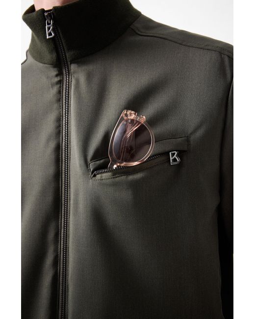 Bogner Black Virgin Wool Jacket Milan for men