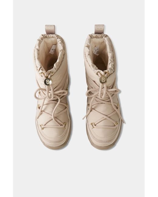 Bogner Natural Snow Boots Alta Badia With Spikes For