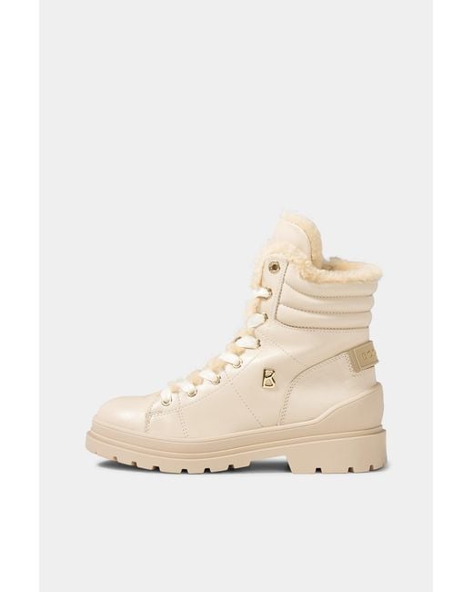 Bogner Natural St. Moritz Lace-up Boots With Spikes