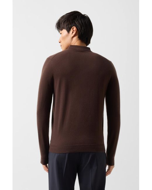 Bogner Black Knitted Polo Long-Sleeved Top Jake For for men
