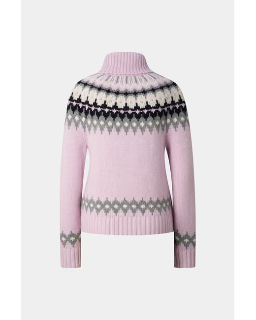 Bogner Pink Ingrid Cashmere And Norwegian-Style Jumper For