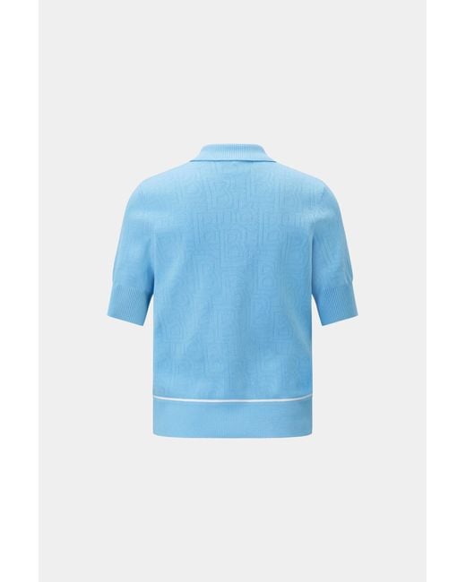 Bogner Blue Maia Knitted Polo Shirt For