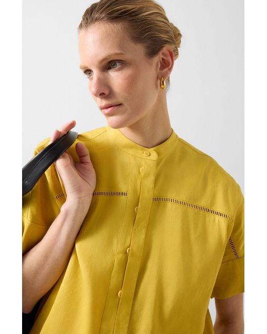 Bogner Yellow Linen Mix Blouse Cheryl