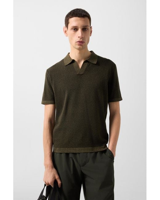 Bogner Black Lyon Knitted Polo Shirt for men