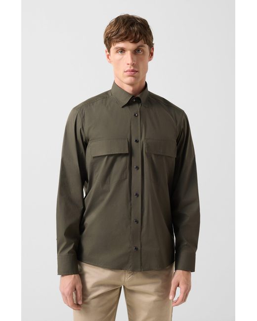 Bogner Green Poplin Shirt Heiko for men