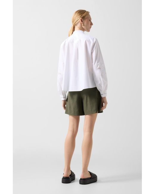Bogner Green Linen Mix Cargo Shorts Hanny For