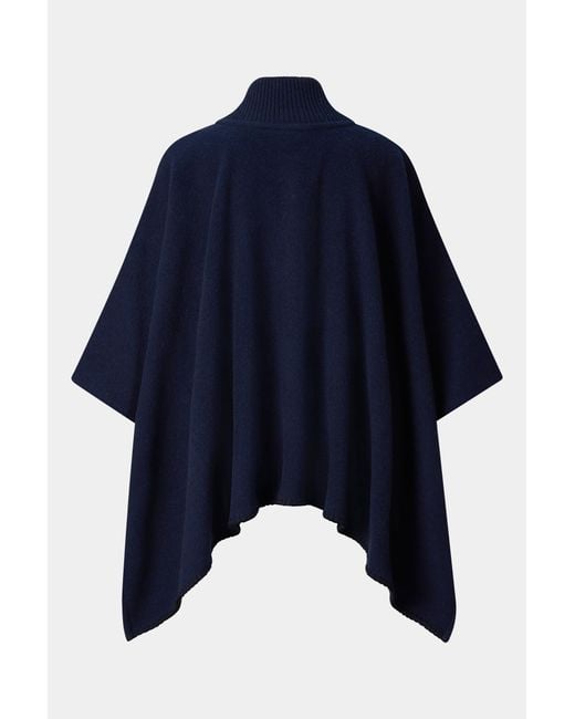 Bogner Blue Nellie Wool Mix Poncho