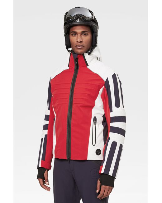 Bogner Kaleo Ski Jacket In Red/white/black for men