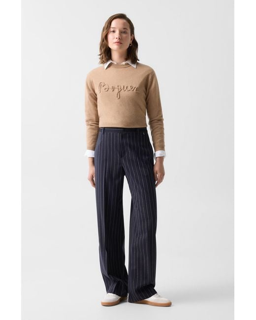 Bogner Blue Joya Virgin Wool Trousers For