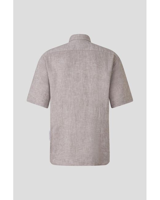 Bogner Gray Lykos Short-sleeved Linen Shirt for men