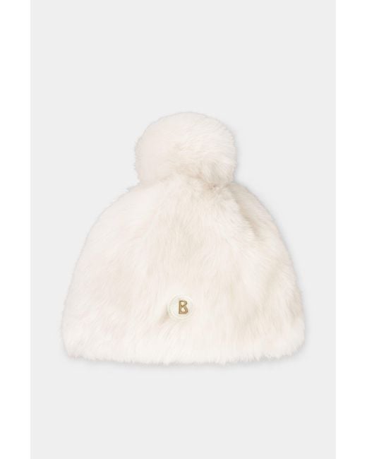 Bogner White Aria Lambskin Hat For
