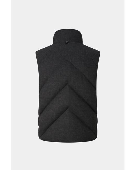 Bogner Black Kendo Virgin Wool Down Vest for men