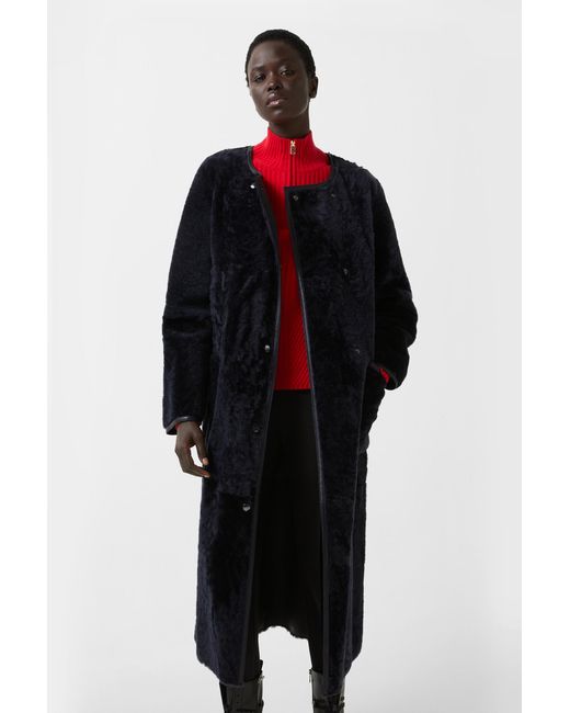 Bogner Black Peyton Lambskin Coat For
