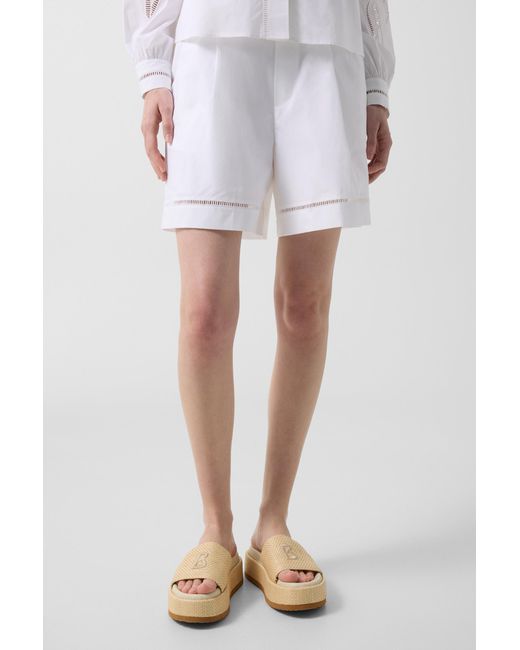 Bogner White Sunny Cotton Shorts