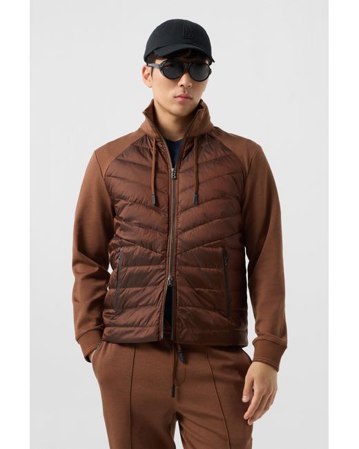 Bogner Brown Baker Down Jersey Jacket For for men