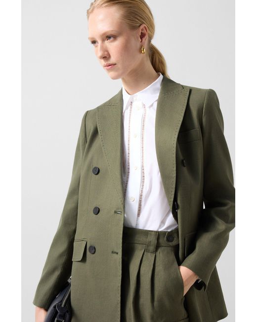 Bogner Green Linen Mix Blazer Hillary For