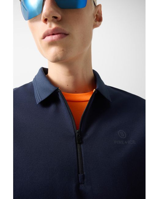 Bogner Fire + Ice Blue Mikka Functional Short-Sleeved Top For for men