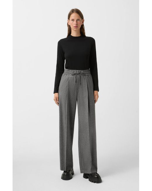 Bogner Gray Pleated Trousers Ella For