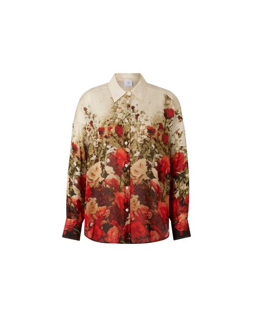 Bogner Red Nadine Chiffon Shirt Blouse