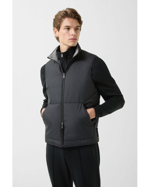 Bogner Black Willis Reversible Vest for men