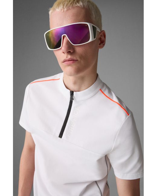 Bogner Fire + Ice White Abraham Functional Polo Shirt for men
