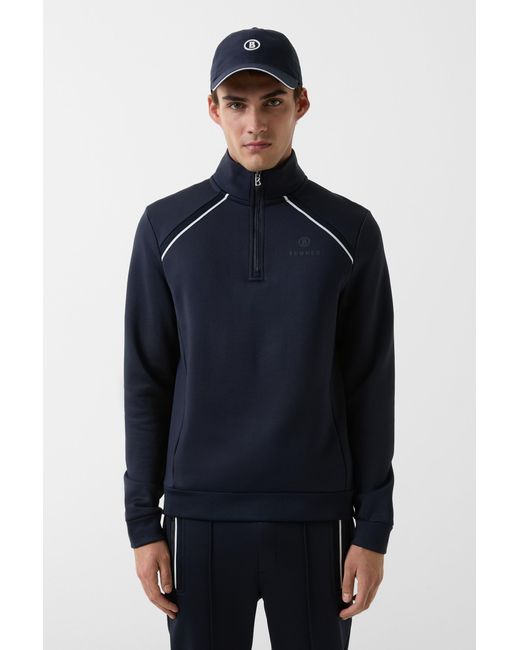 Bogner Blue Sweat Troyer Tomek for men