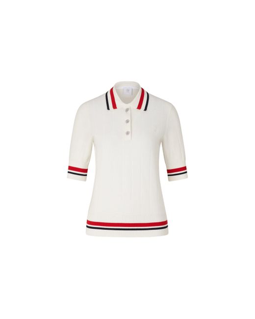 Bogner White Lennie Knit Polo Shirt