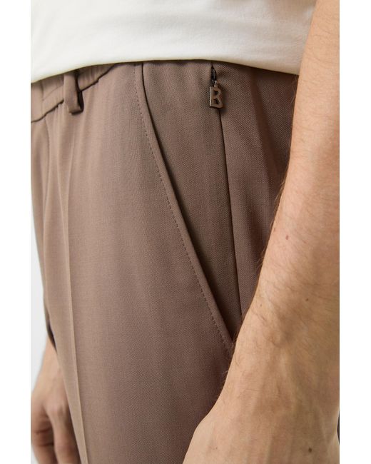 Bogner Brown Pleated Trousers Marcus for men