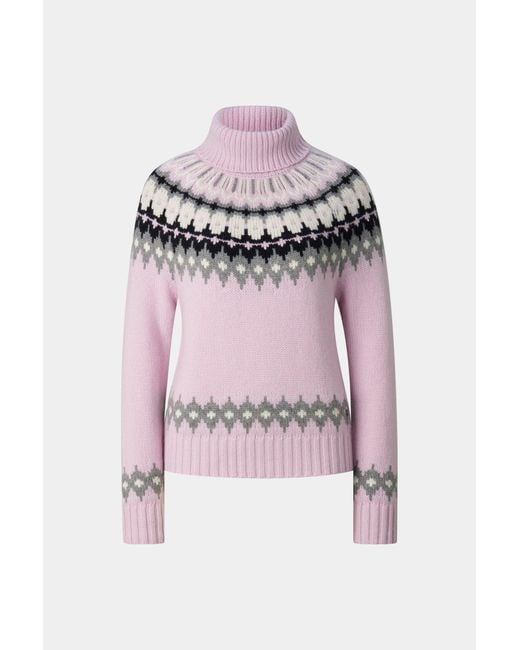 Bogner Pink Ingrid Cashmere And Norwegian-Style Jumper For