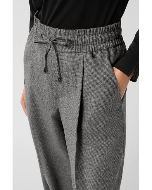 Bogner Gray Pleated Trousers Ella For