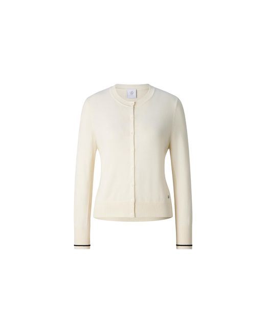 Bogner White Azou Virgin Wool And Silk Knit Jacket