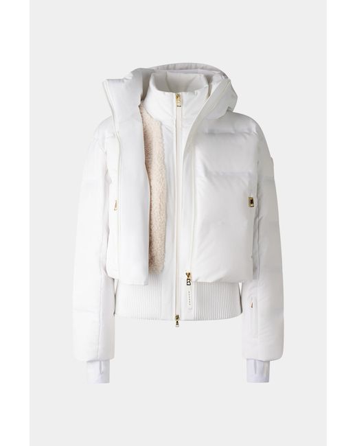 Bogner White 2-in-1 Down Ski Jacket Suri