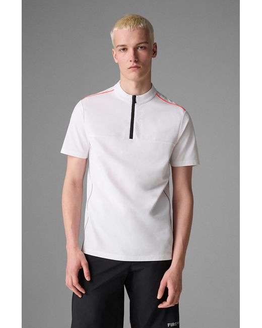 Bogner Fire + Ice White Abraham Functional Polo Shirt for men