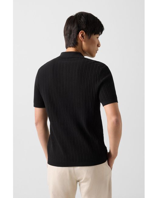 Bogner Black Tobias Knitted Polo Shirt For for men