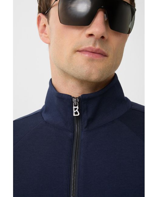 Bogner Blue Severin Jersey Jacket for men