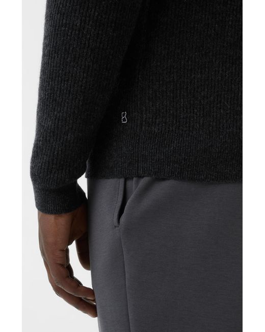 Bogner Black Pure New Wool Cashmere Troyer Derek for men