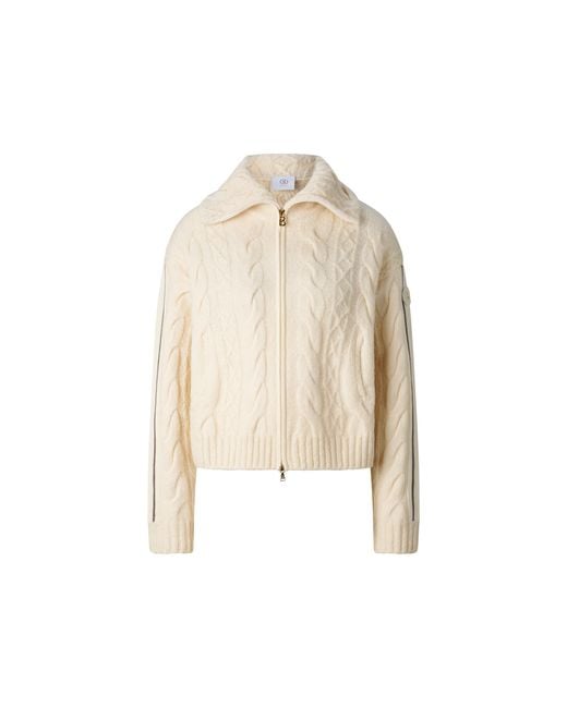 Bogner Natural Lotta Virgin Wool Blend Knit Jacket