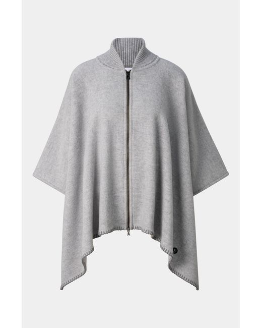 Bogner Gray Nellie Wool Mix Poncho