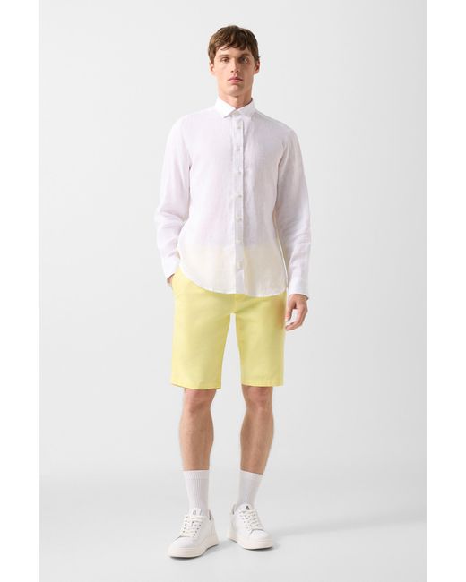 Bogner White Timi Linen Shirt for men