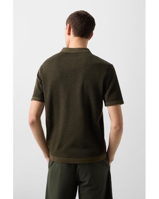 Bogner Black Lyon Knitted Polo Shirt for men