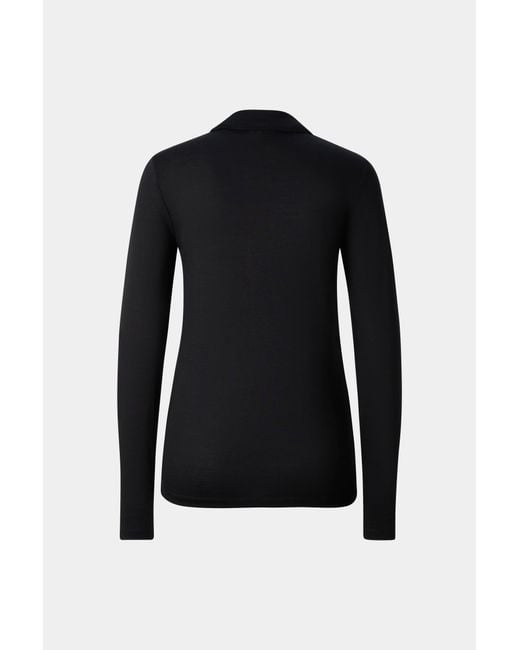 Bogner Black Whoopy Polo Long-Sleeved Top For