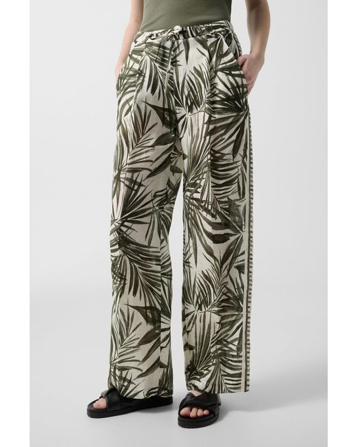 Bogner Green Linen Trousers Gina